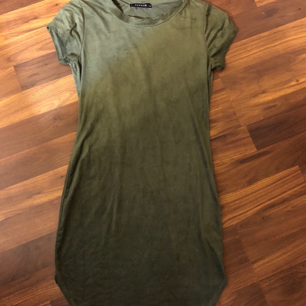 Olive green bodycon dress